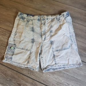 Gitano vintage acid wash cargo shorts 38